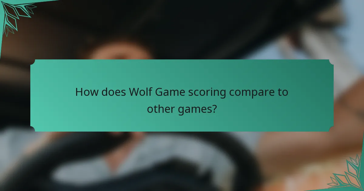 How does Wolf Game scoring compare to other games?