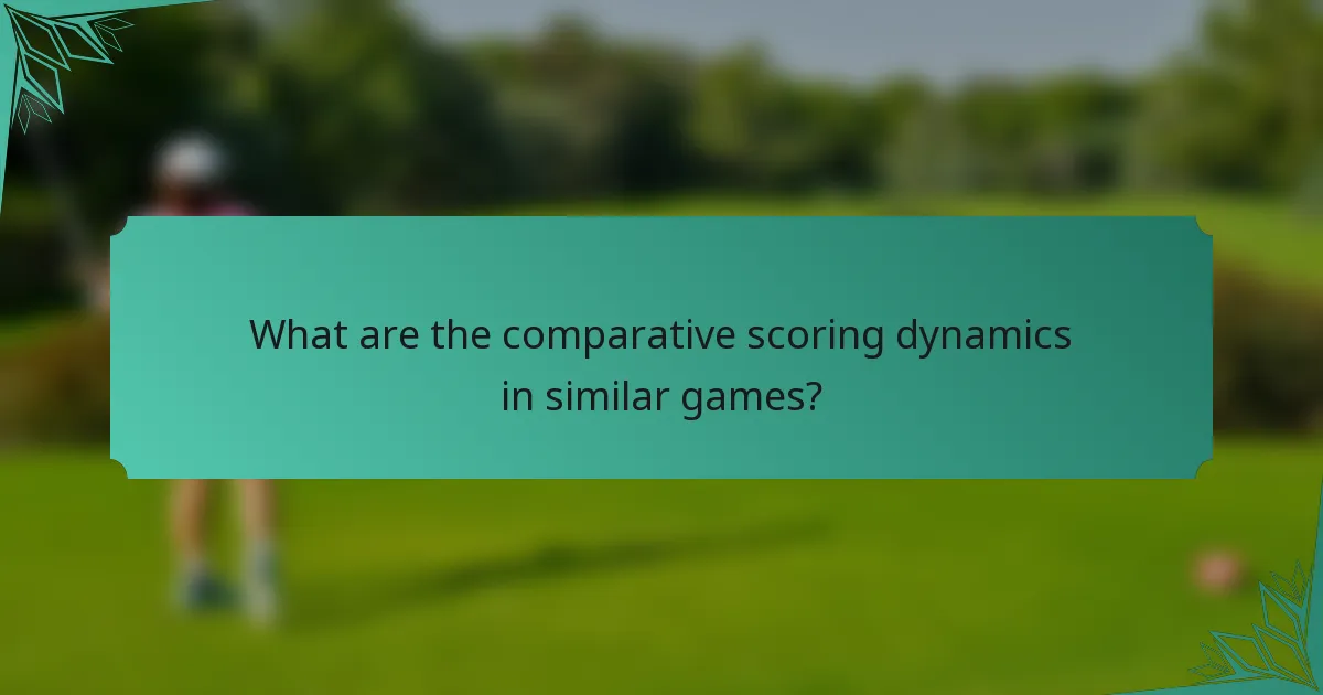 What are the comparative scoring dynamics in similar games?